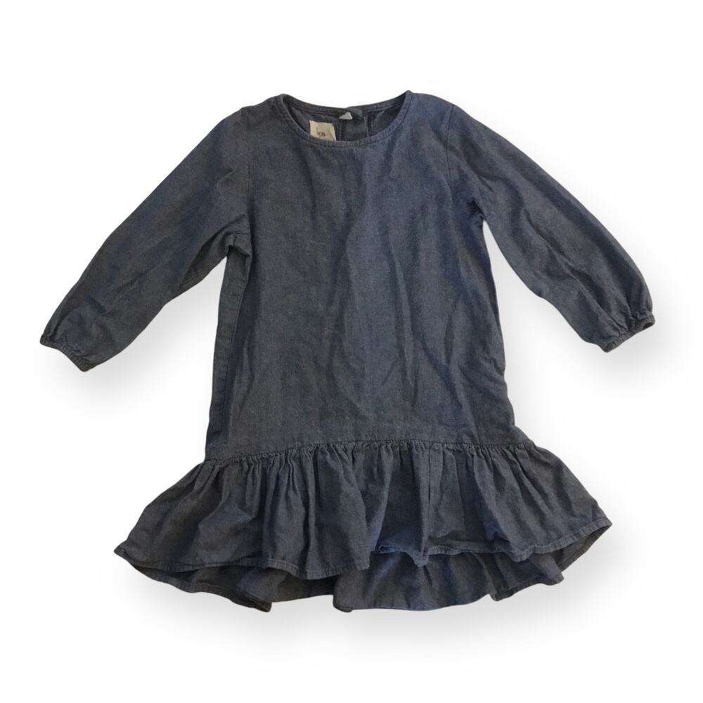 Nico Nico Chambray Ruffle Hem Dress